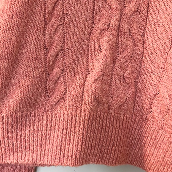 Coral Cable Knit Oversized Sweater- L - Picture 3 of 7
